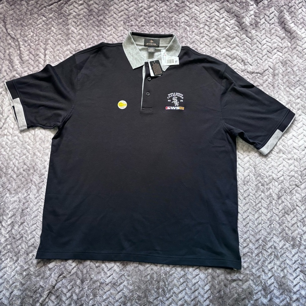 VINTAGE Antigua NWT Chicago White Sox 2005 championship short sleeve polo Size L